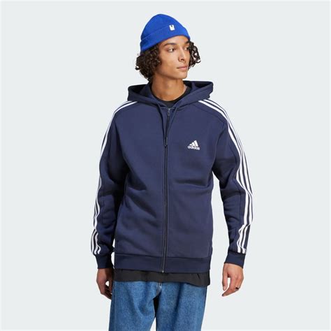 ESSENTIALS 3 STRIPES FULL ZIP 